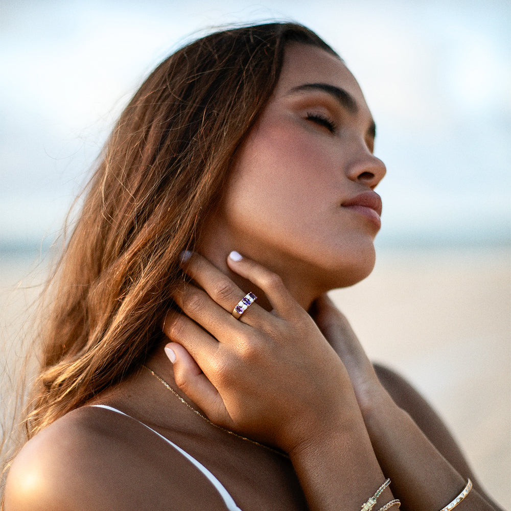 Billie Amethyst Diamond Ring