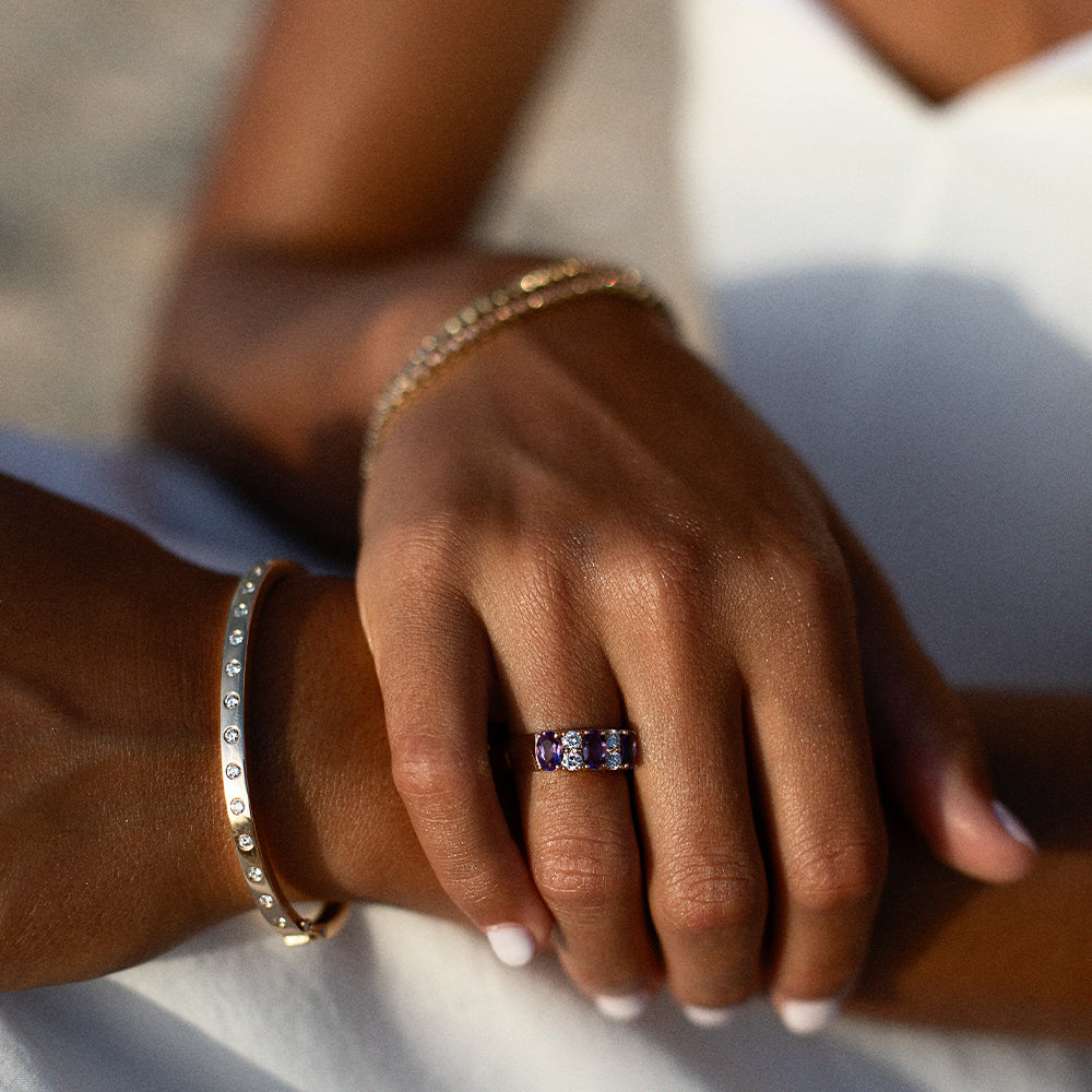 Billie Amethyst Diamond Ring