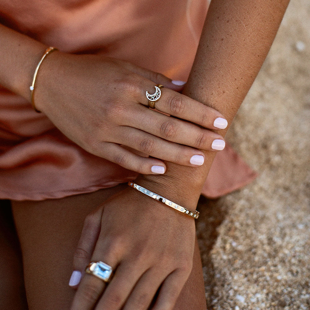 Diamond Moon Ring