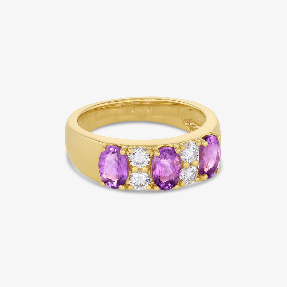 Billie Amethyst Diamond Ring