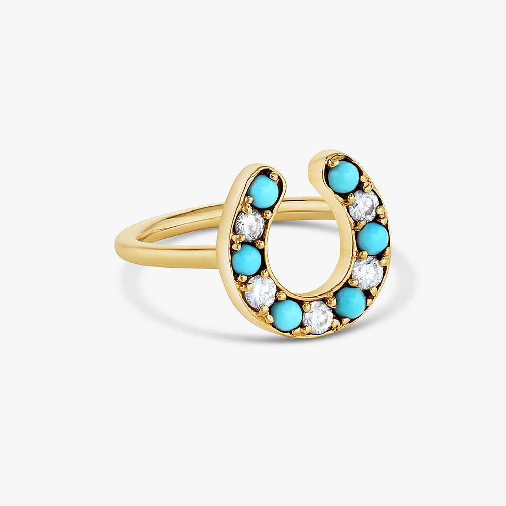 Turquoise Horseshoe Ring