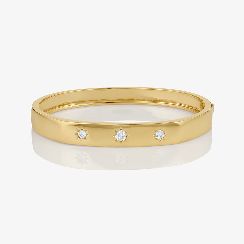 Triple Star Diamond Bangle