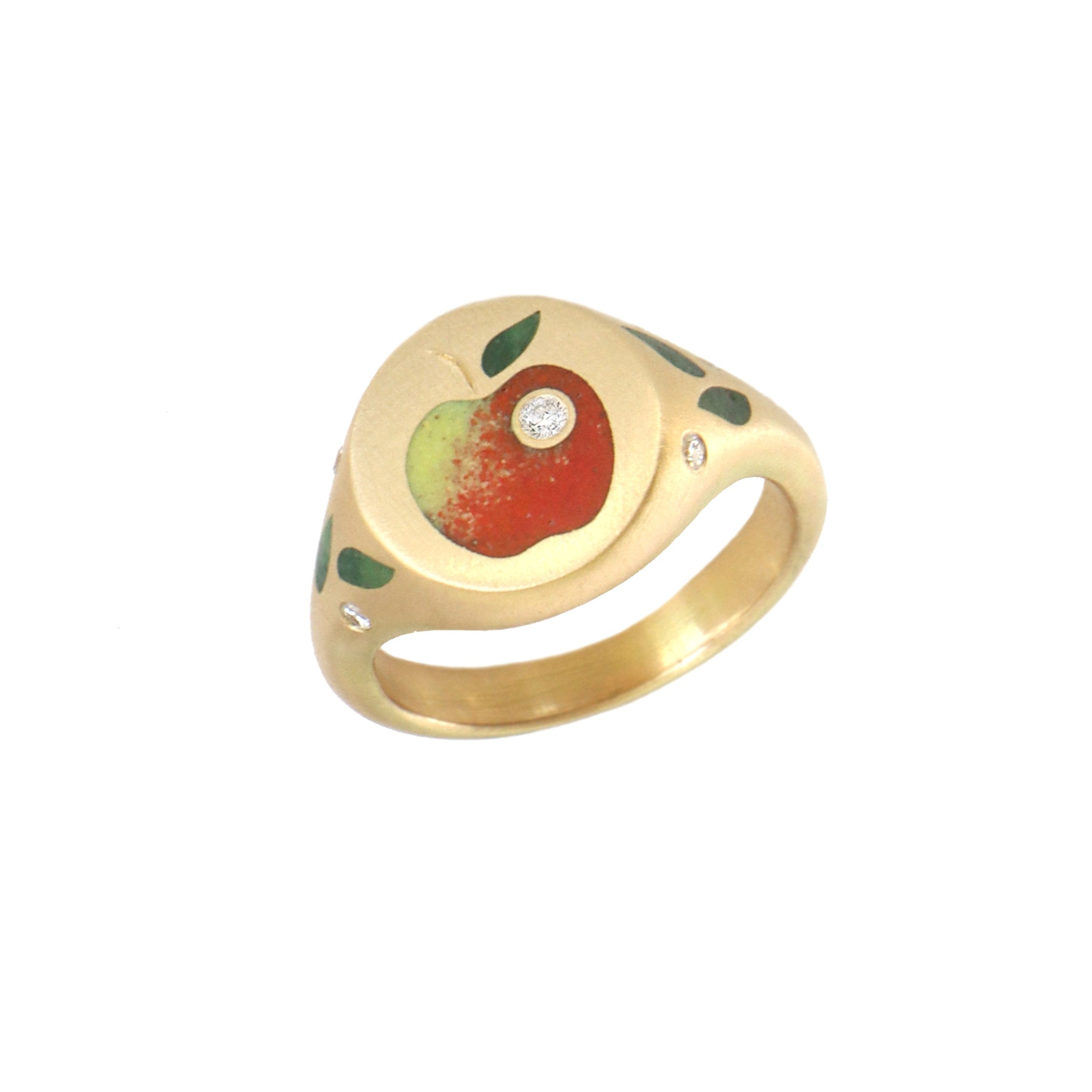 Apple Signet Ring