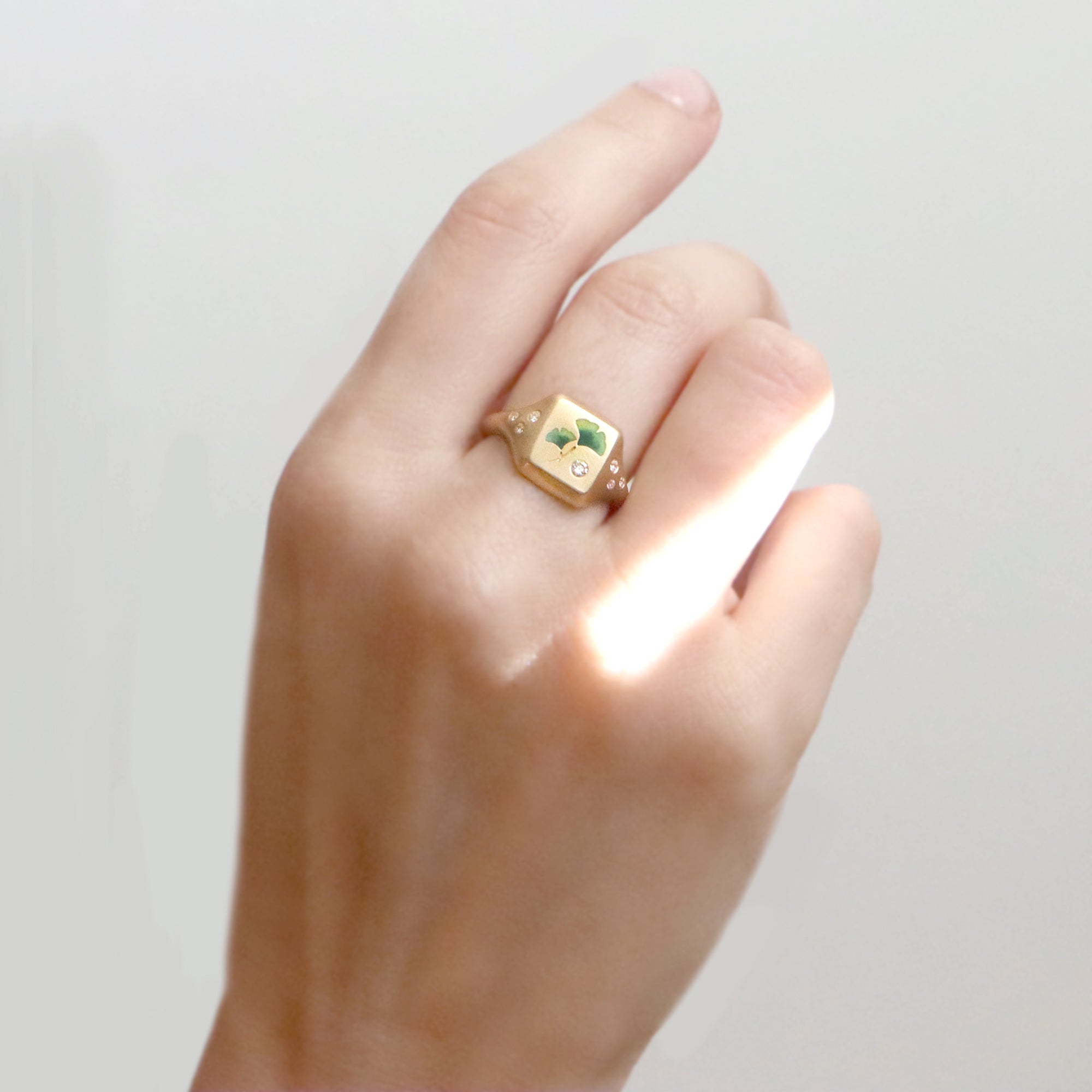 Ginkgo Signet Ring