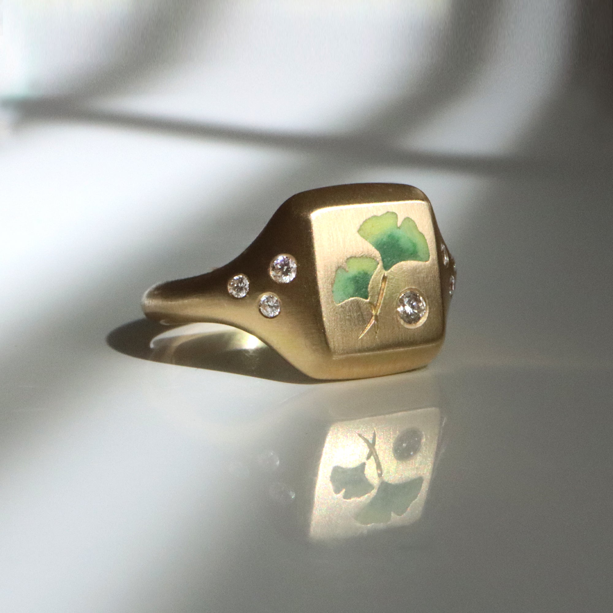 Ginkgo Signet Ring