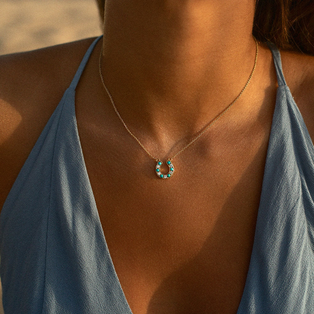 Joaquin Turquoise Horseshoe Necklace