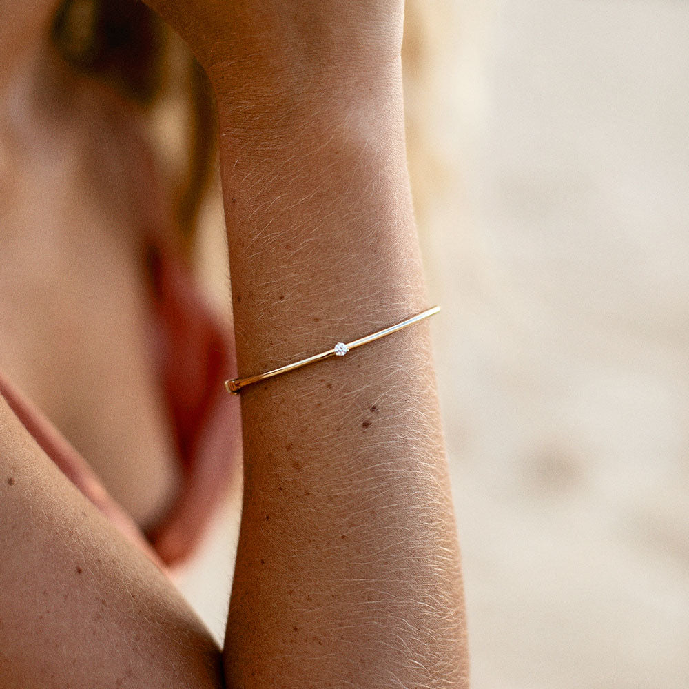 Single Stone Diamond Bangle