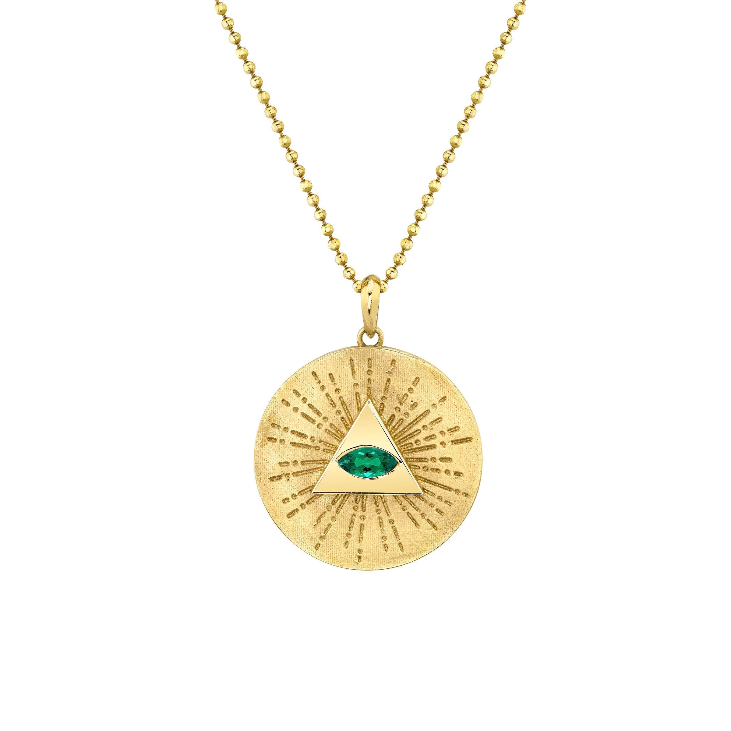 Emerald All Seeing Eye Medallion