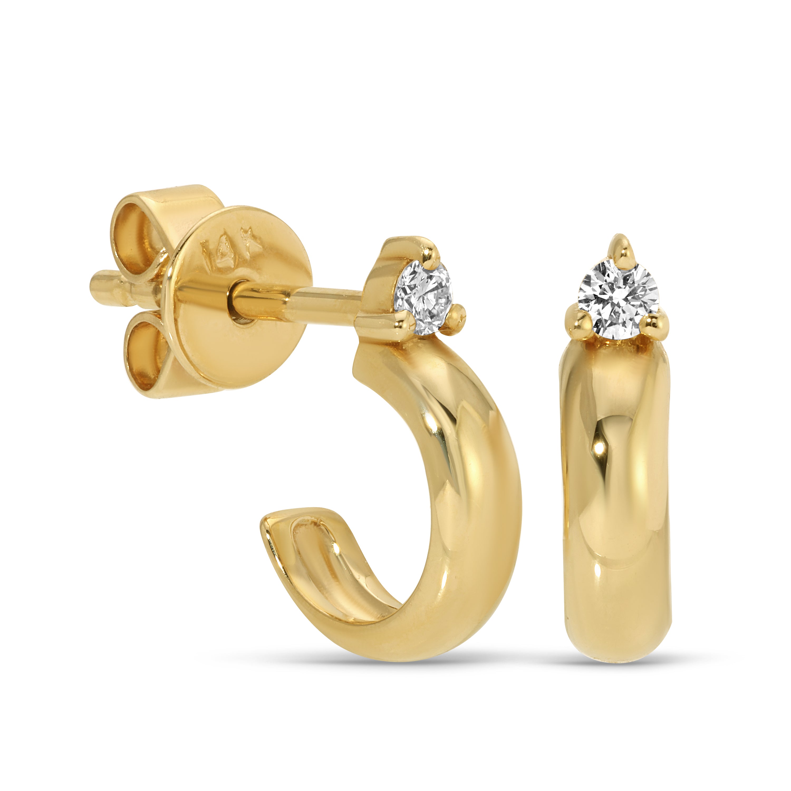 Diamond Huggie Earrings – A Touch of Elegant Brilliance