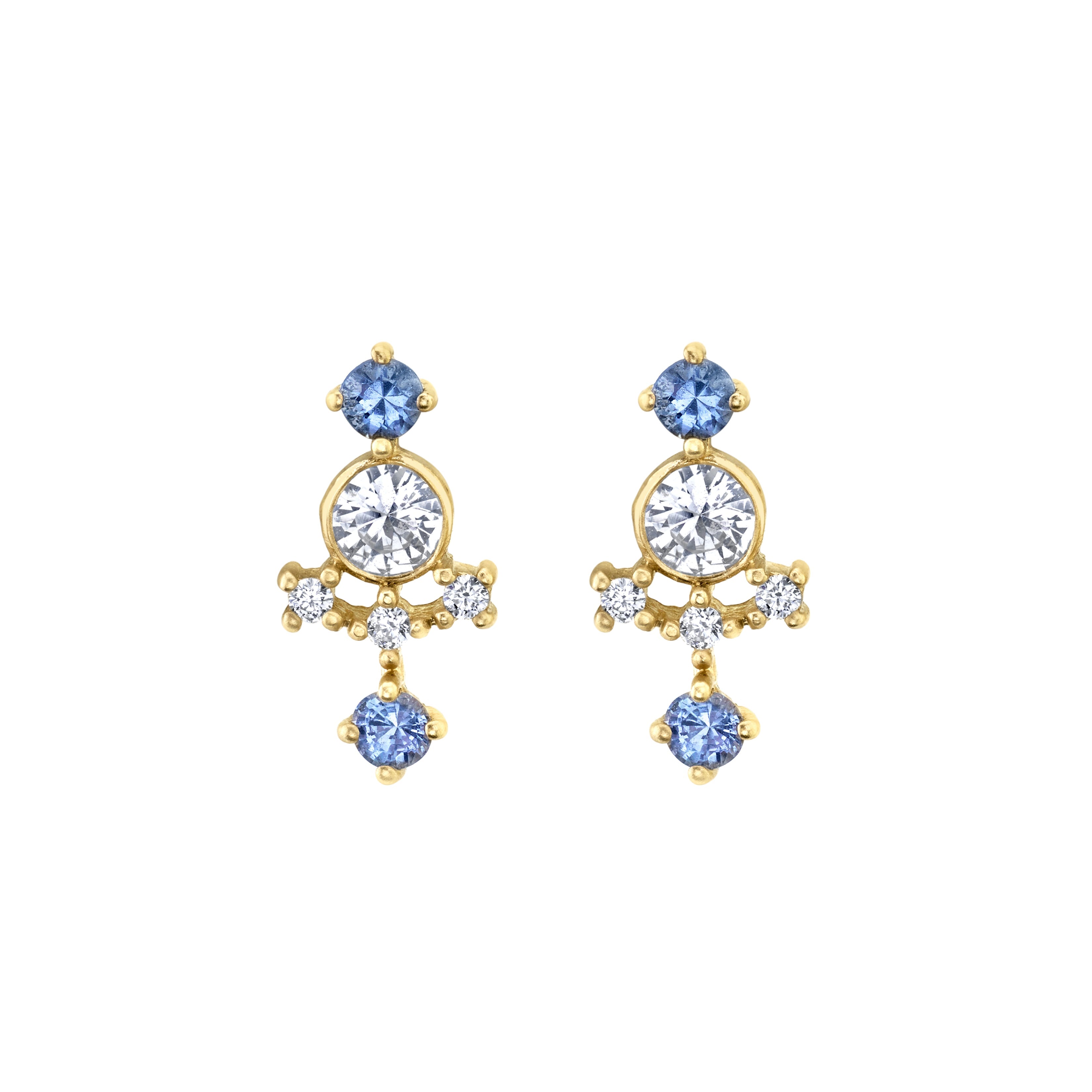 14K Gold Echo Studs Earrings