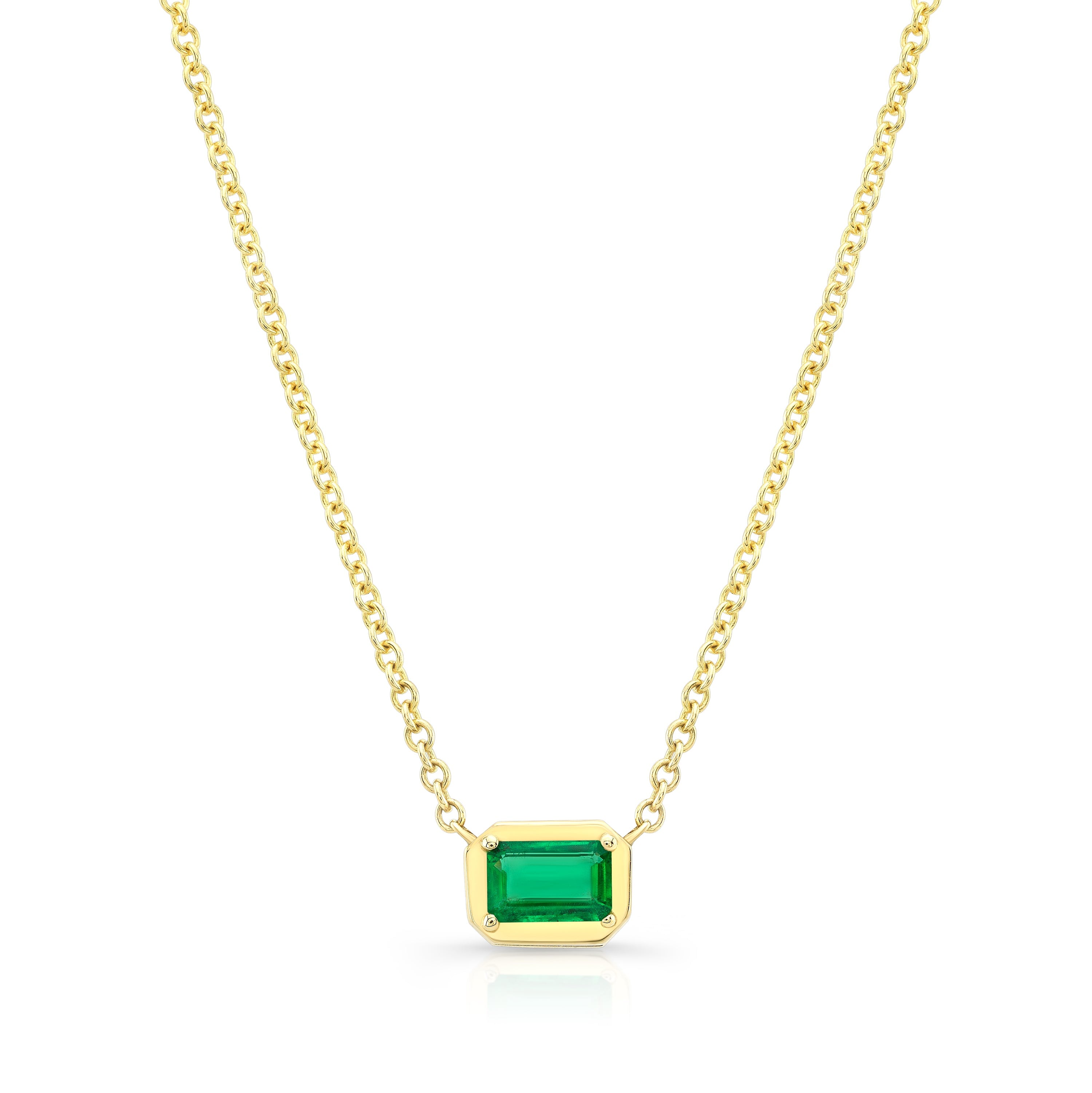 Emerald Stone Necklace Pendant