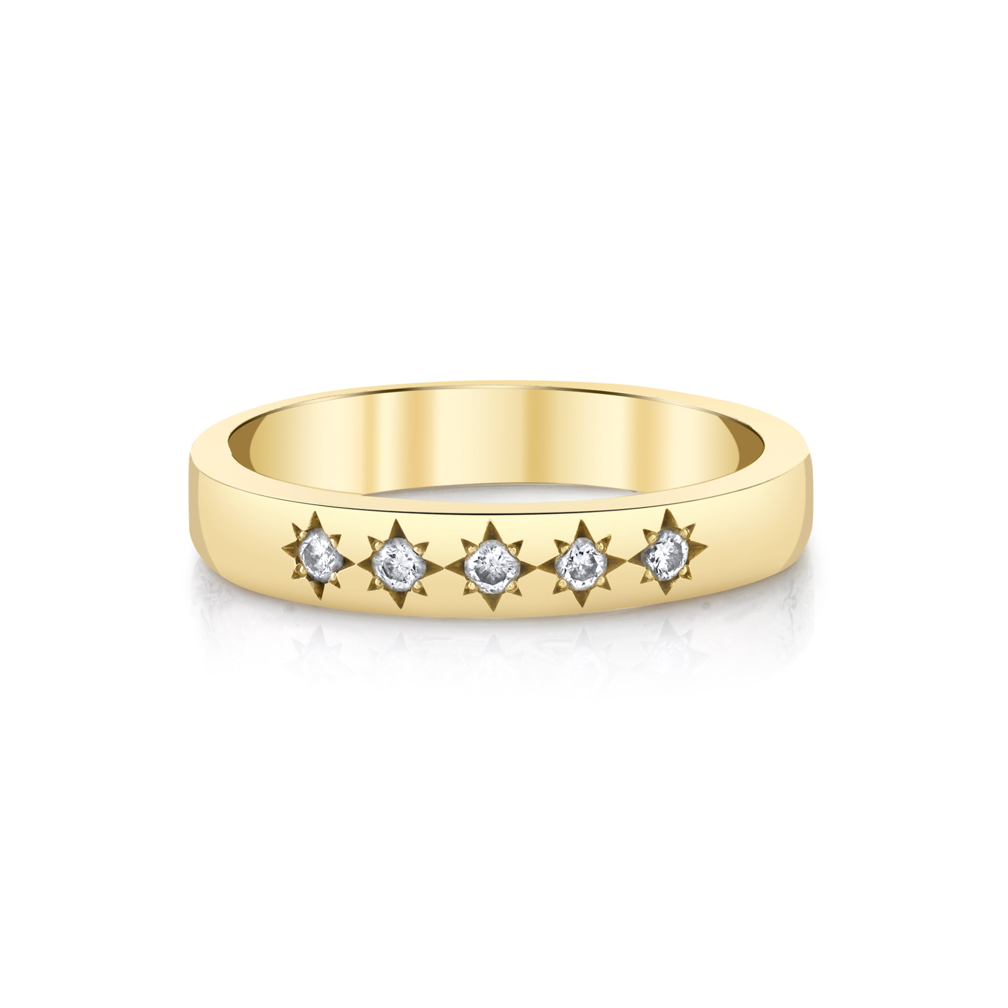 14K Diamond Star Ring