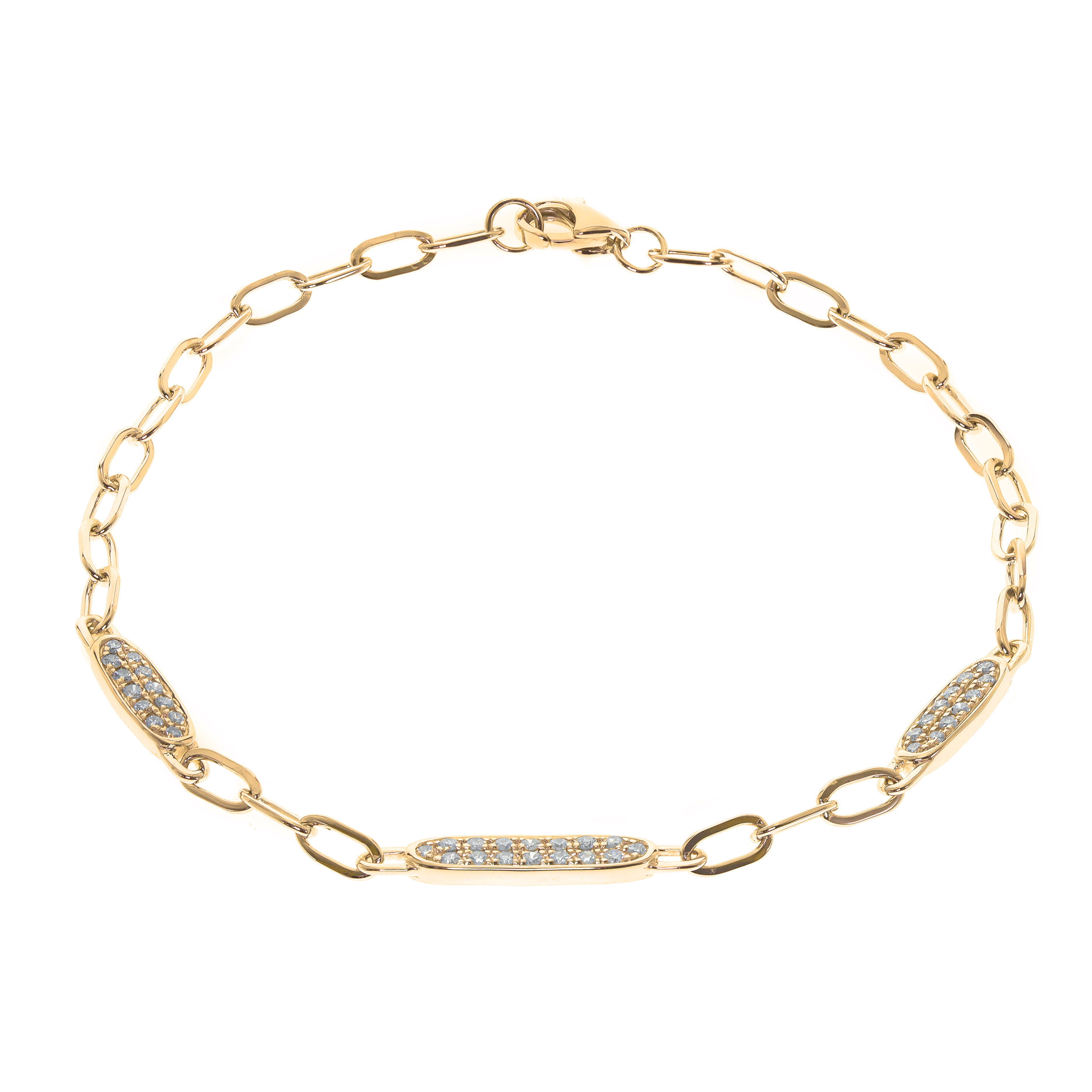 Link Bracelet With Diamond Pave – Contemporary Elegance with a Sparkle