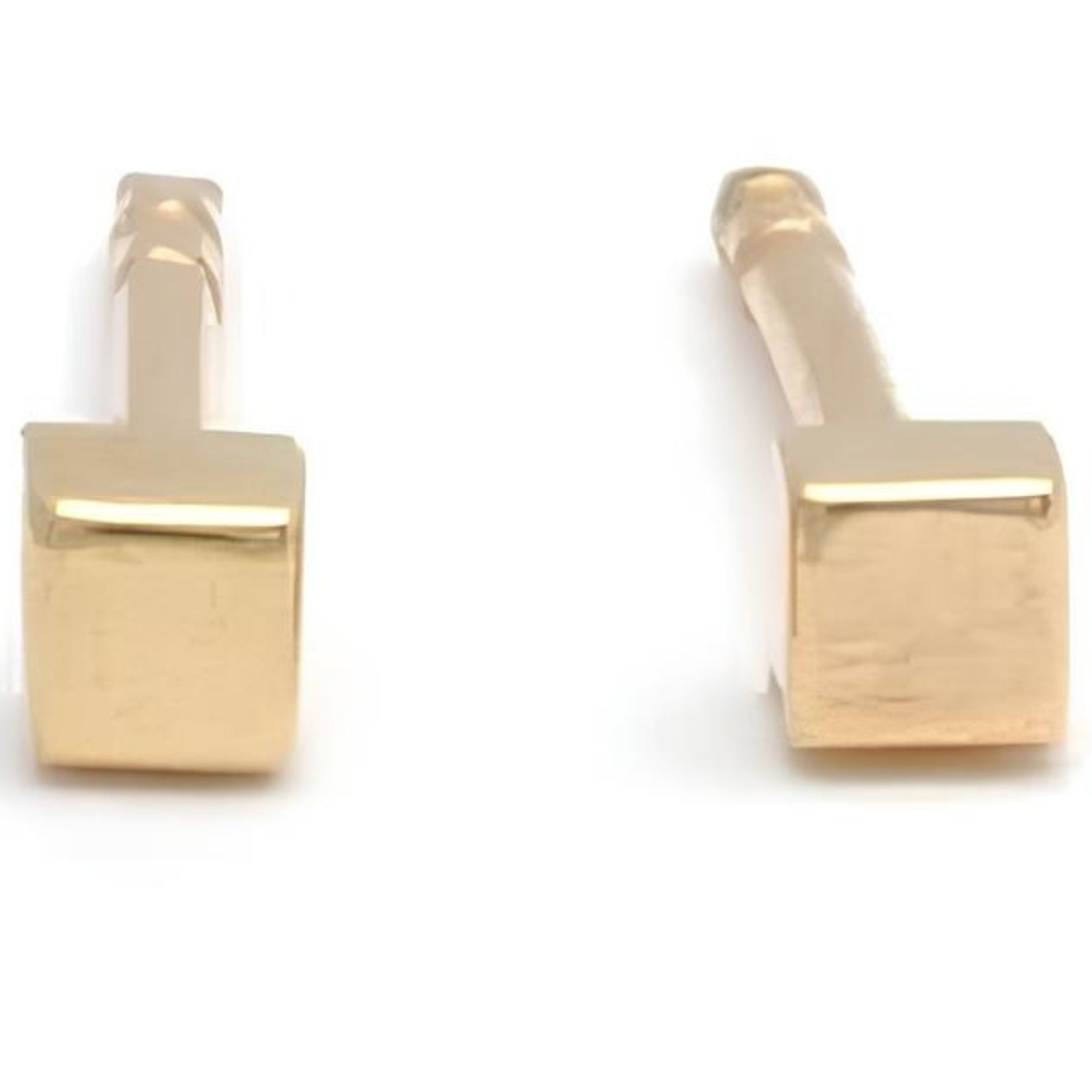 Mini Gold Cube Studs