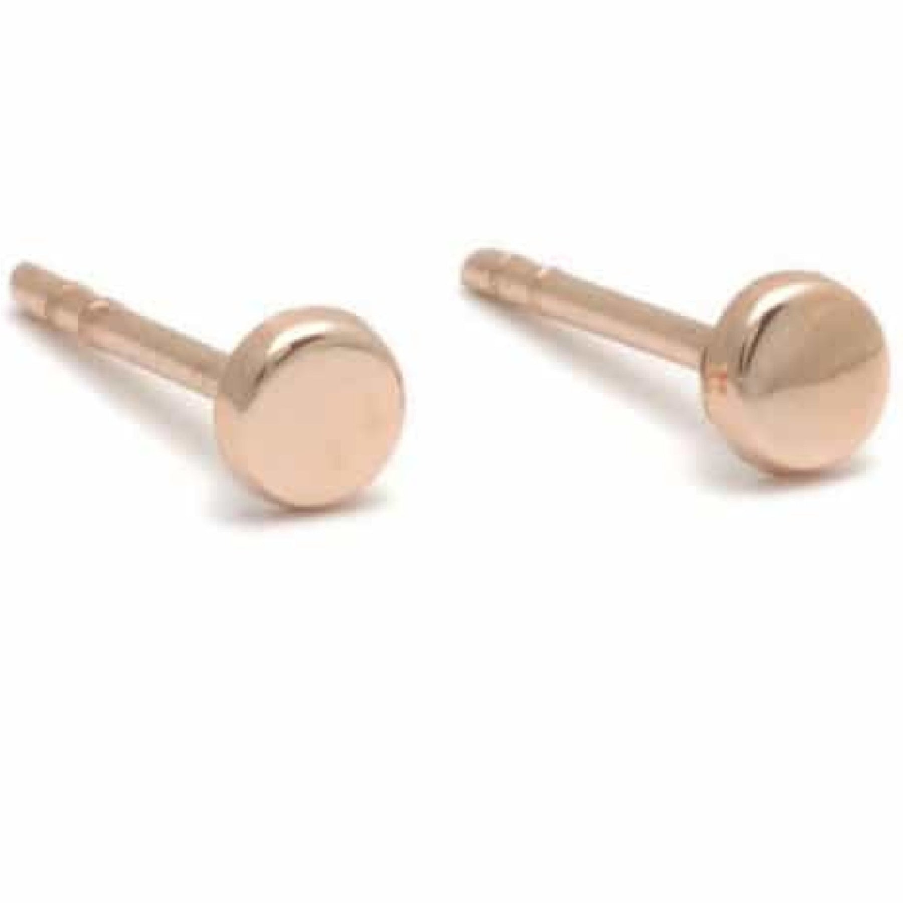 Mini Rose Gold Circle Studs