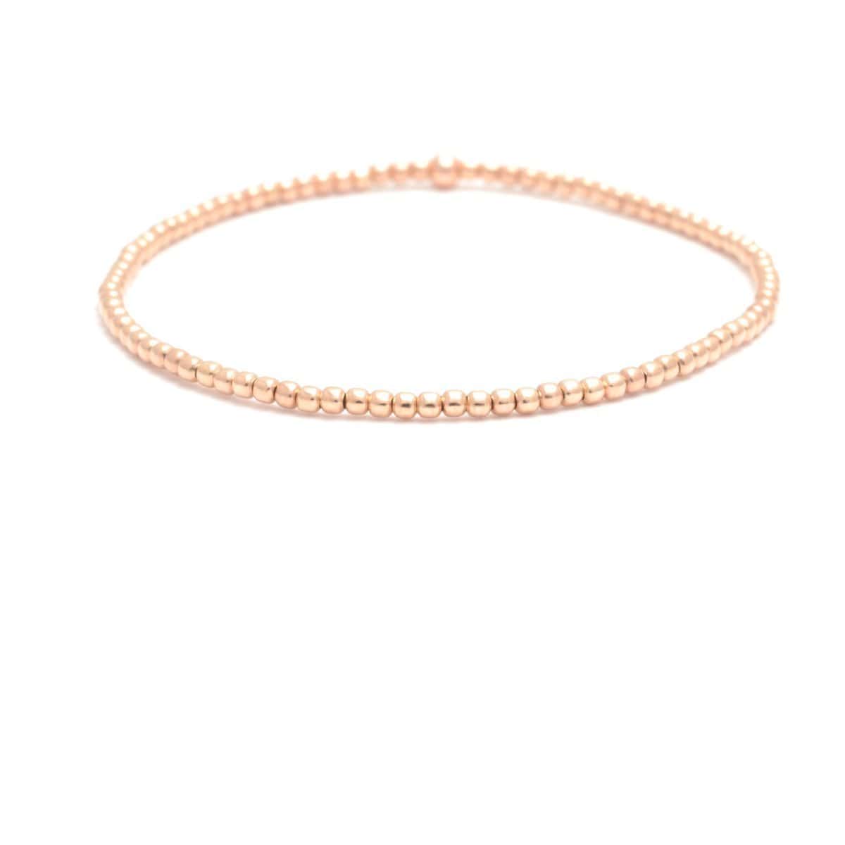 Karen Lazar BRACELETS 2mm Rose Gold Bead Bracelet