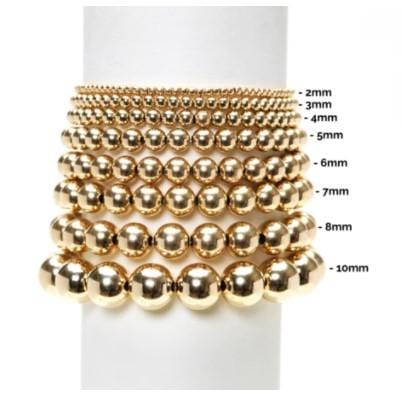 Karen Lazar BRACELETS 3mm Two Tone Rose Gold and Silver Round Beaded Bracelet