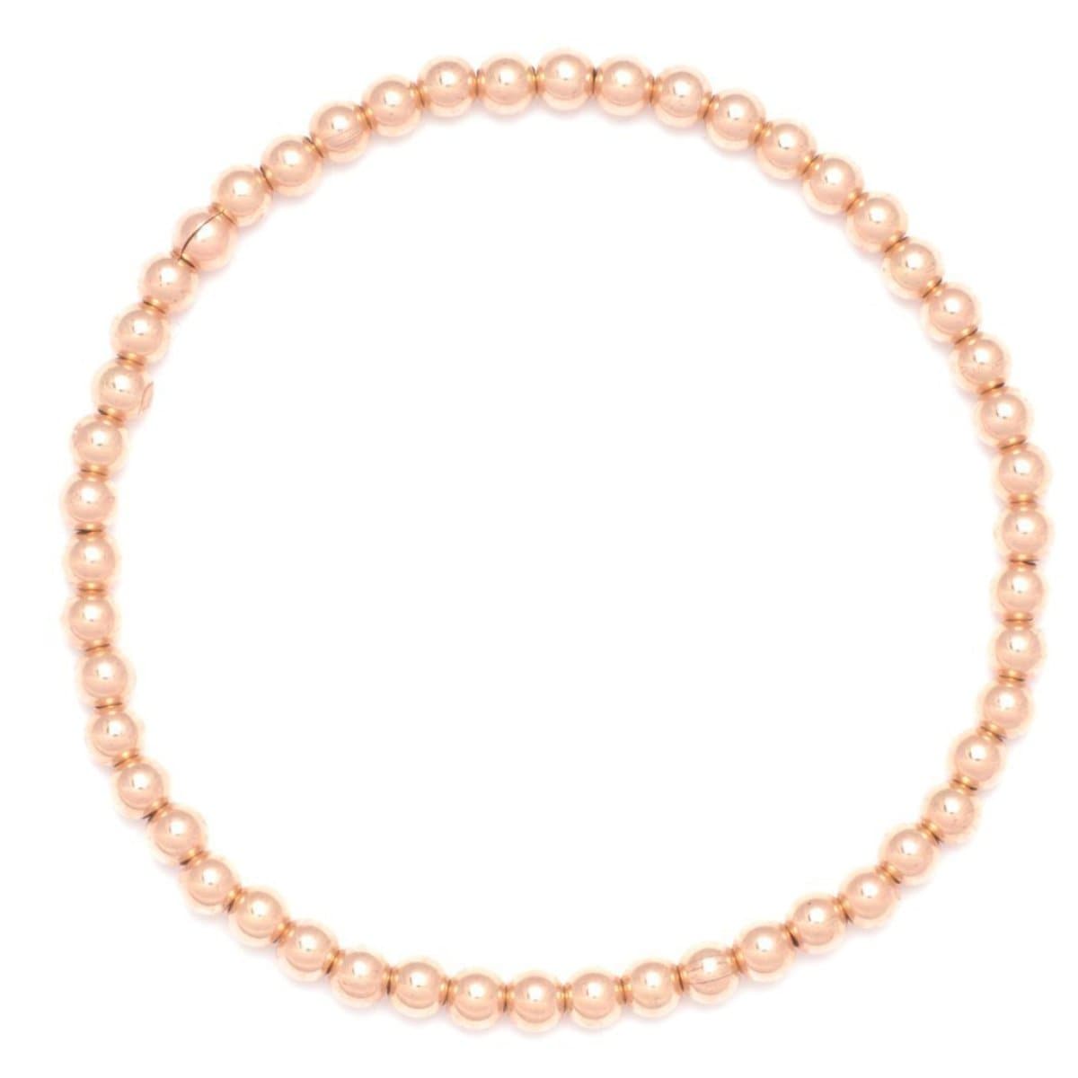 Karen Lazar BRACELETS 4mm Rose Gold Round Bead Bracelet