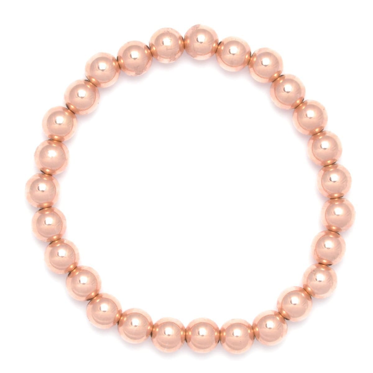 Karen Lazar BRACELETS 7mm Rose Gold Bead Layering Bracelet