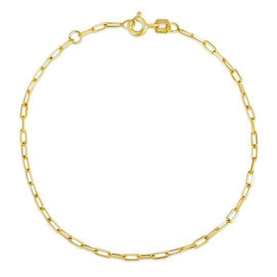 Curated Los Angeles BRACELETS Paper Clip Link Yellow Gold Chain Bracelet