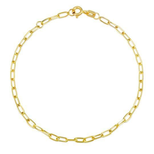 Curated Los Angeles BRACELETS Paper Clip Link Yellow Gold Chain Bracelet