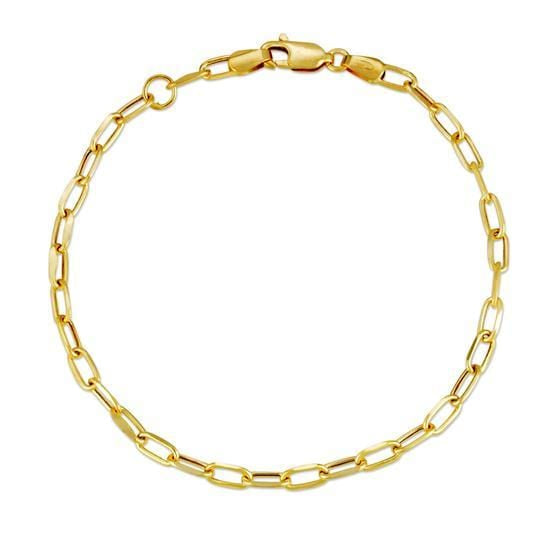 Curated Los Angeles BRACELETS Paper Clip Link Yellow Gold Chain Bracelet