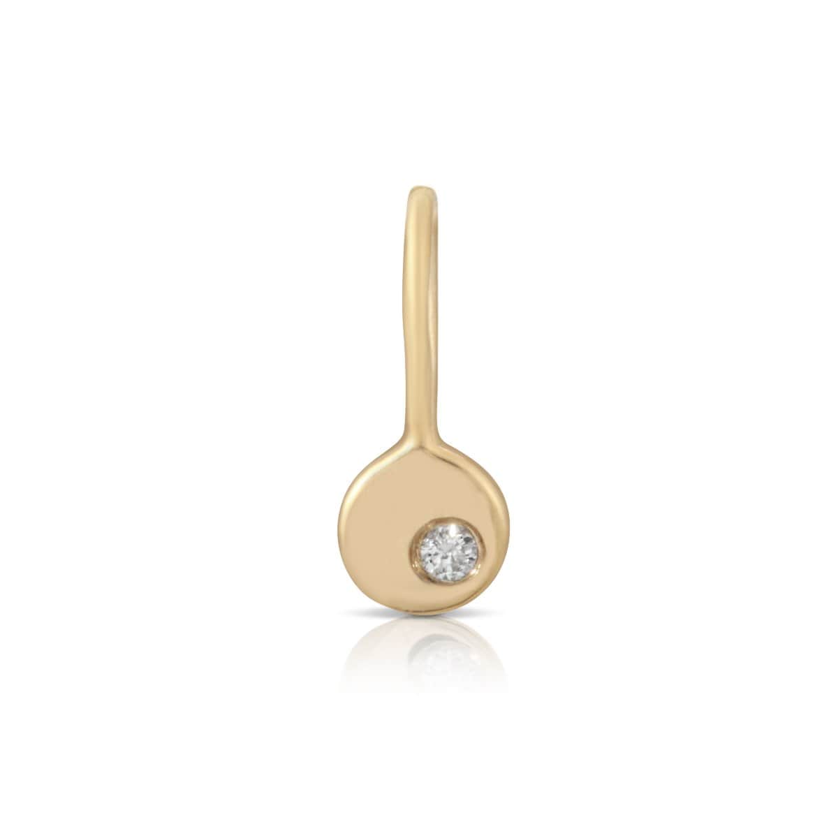 Curated Los Angeles CHARMS Little Diamond Gold Circle Charm