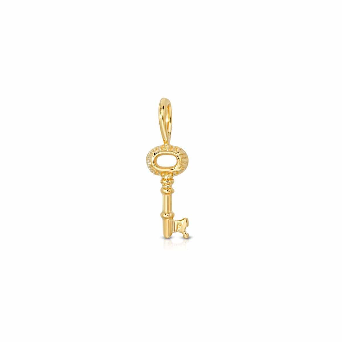 Curated Los Angeles CHARMS Yellow Gold Key Pendant Charm