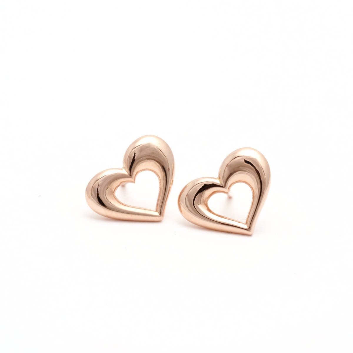 Elizabeth Jane Atelier EARRINGS Puffy Heart Stud Earrings