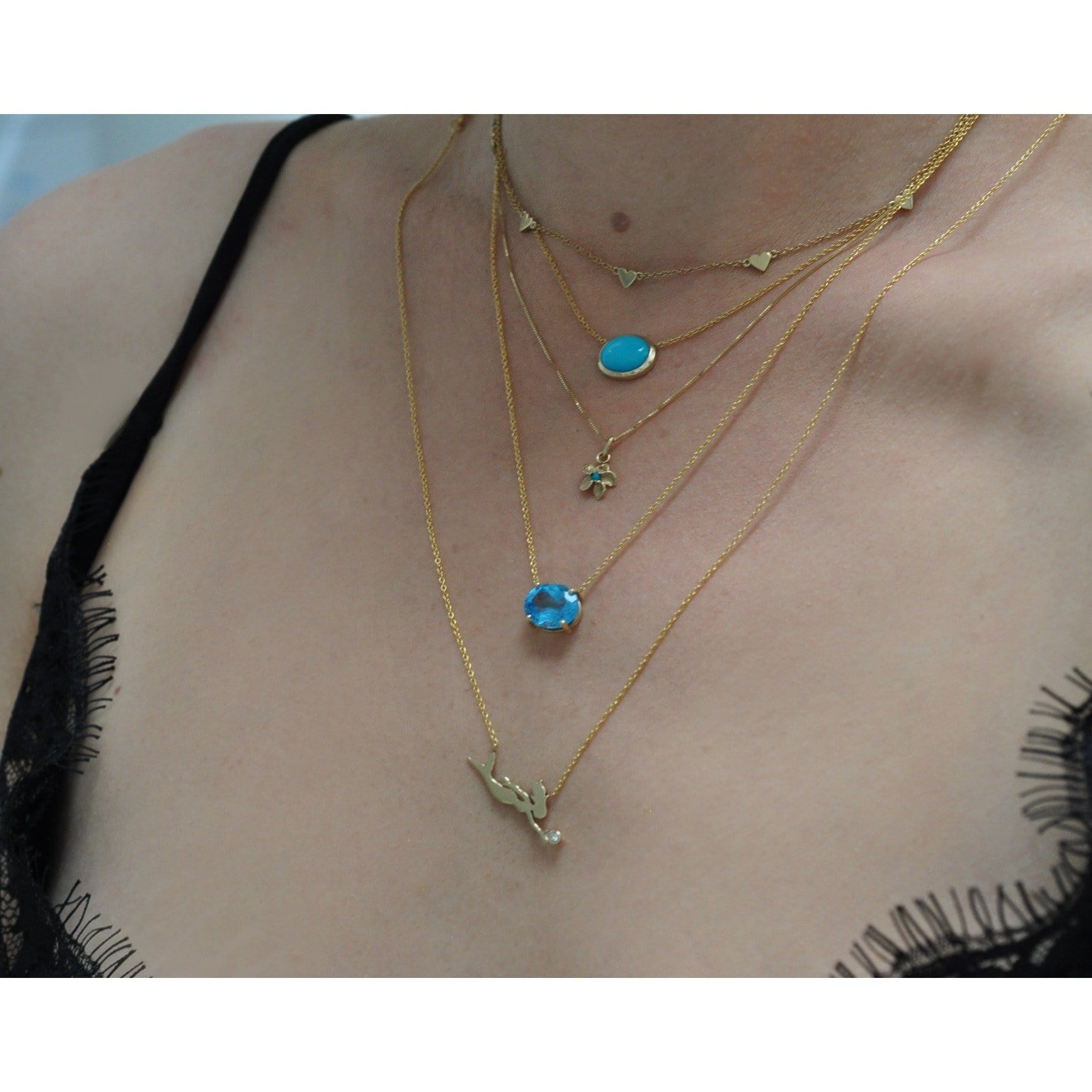 CAITLIN NICOLE JEWELRY NECKLACES Mermaid and Diamond Necklace