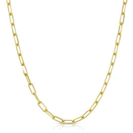 Curated Los Angeles NECKLACES Paper Clip Link Yellow Gold Chain