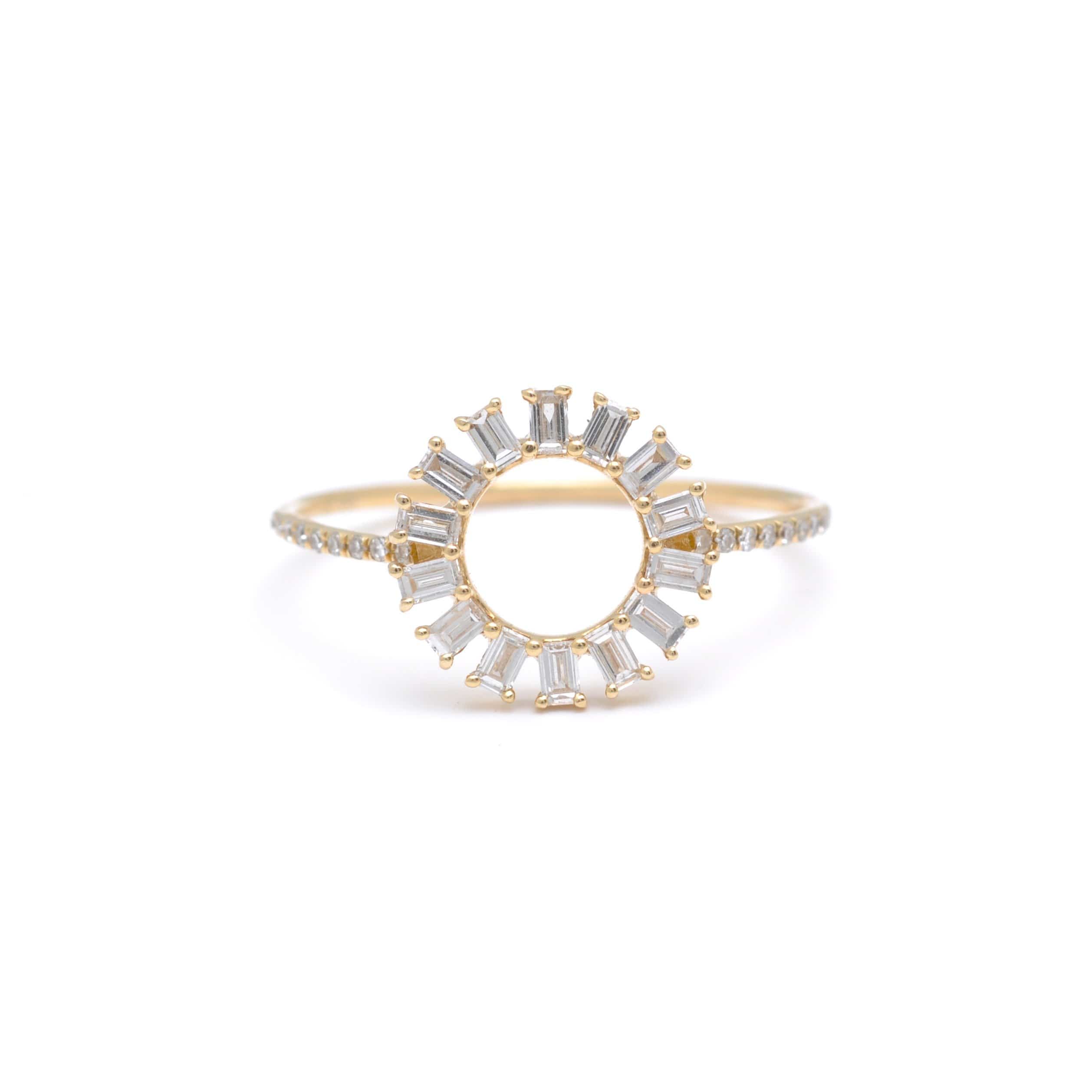 Amazing Grace RINGS Baguette Diamond Open Circle Ring