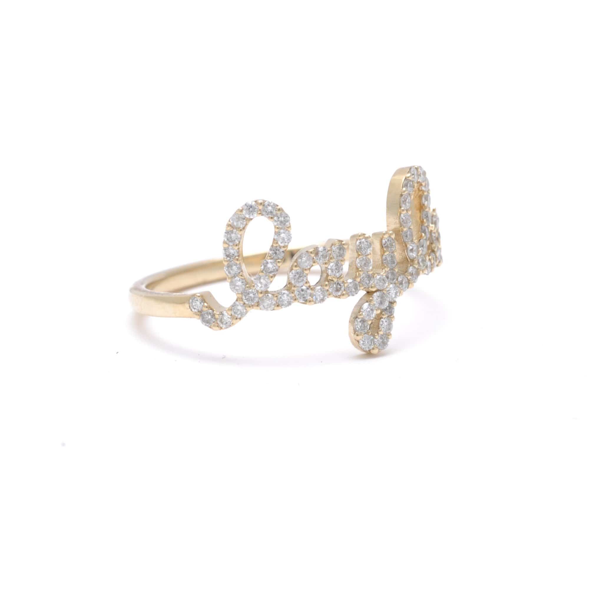 CLA RINGS Diamond Name Ring 14k