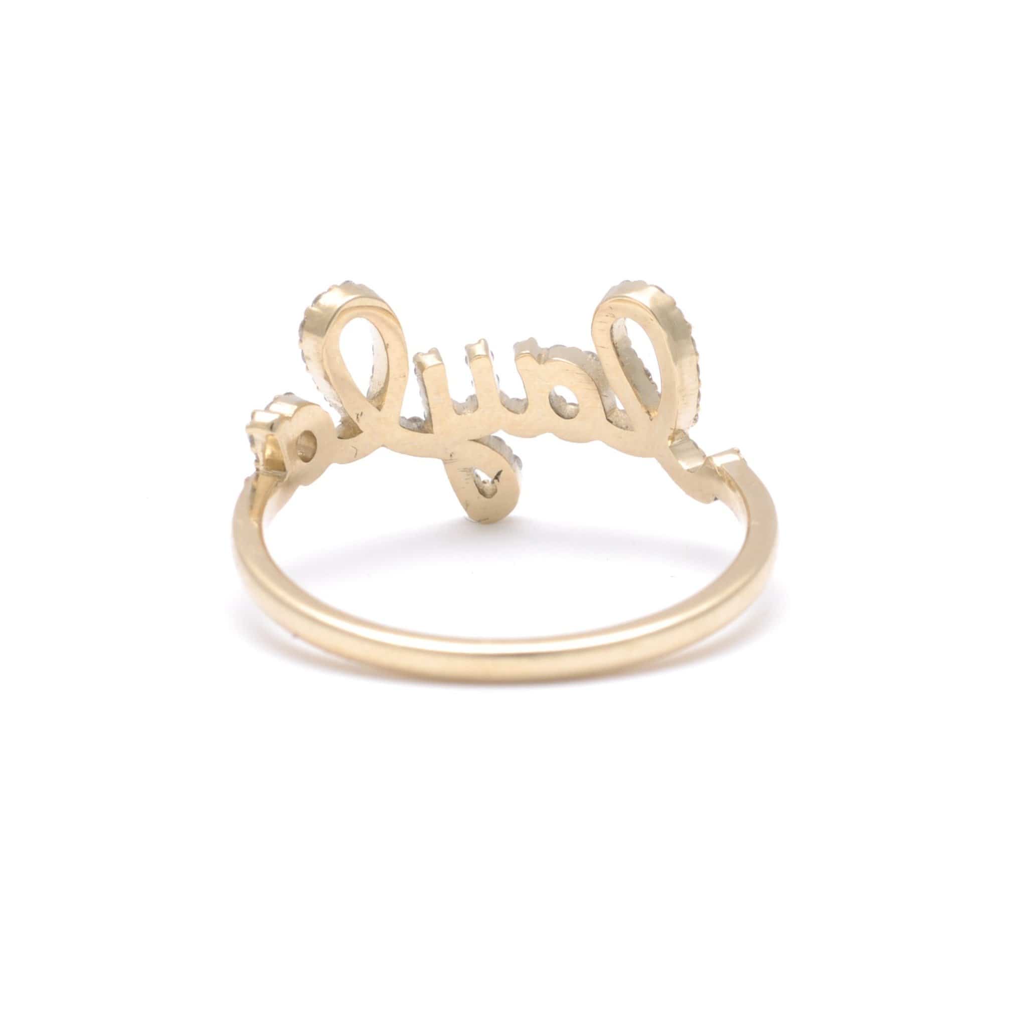 CLA RINGS Diamond Name Ring 14k