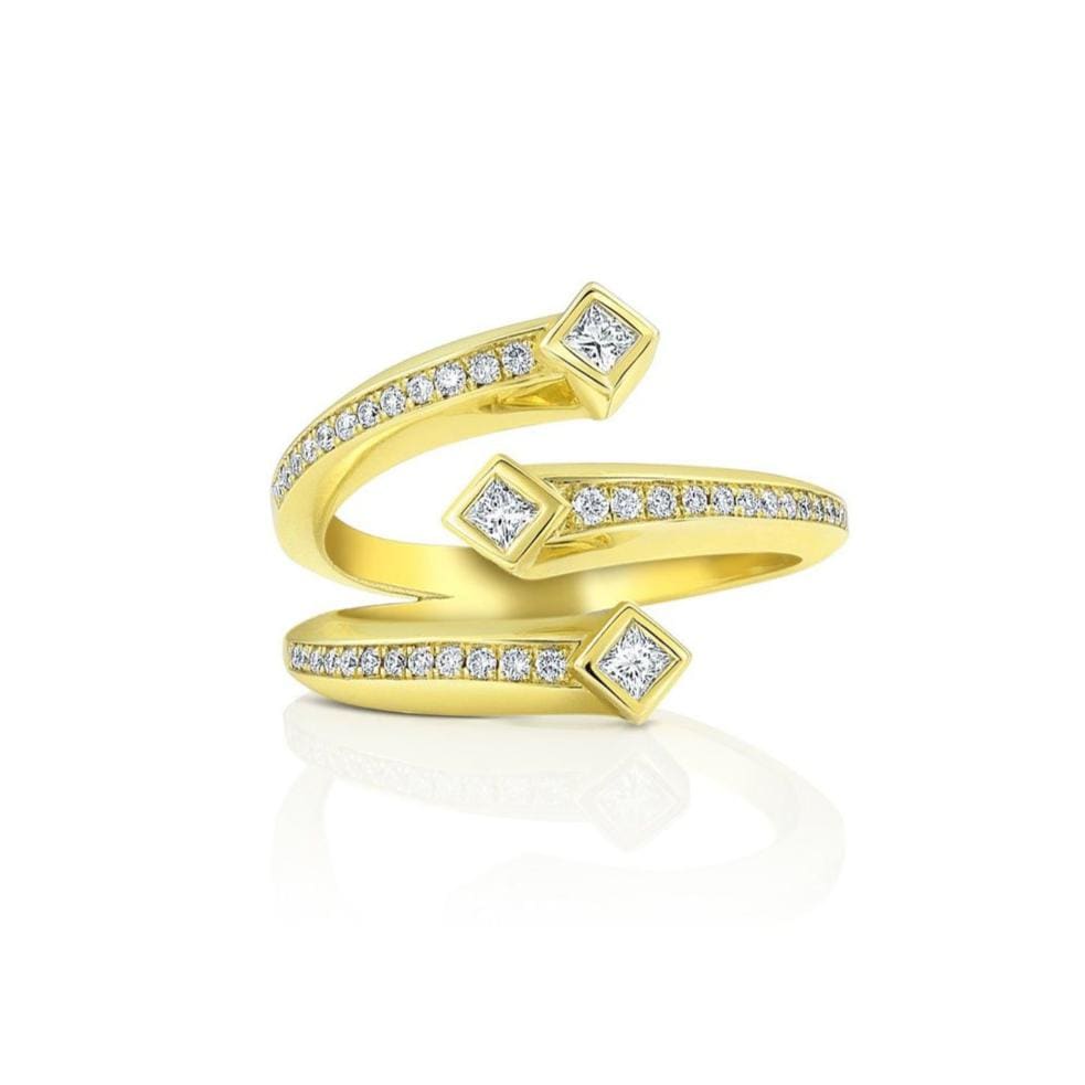 Ziba Zidehsarai RINGS Diamond Three Wrap Open Band Ring