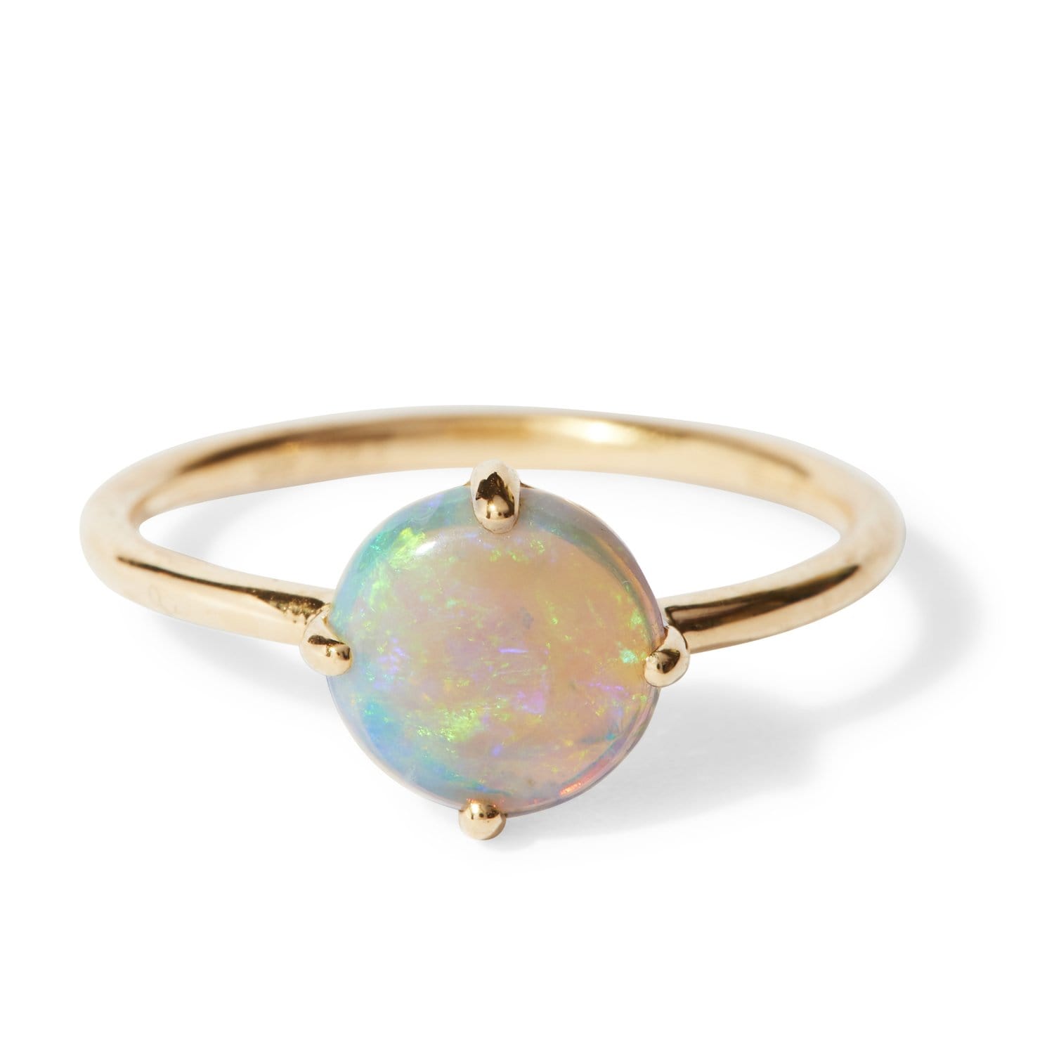 Fade to Black RINGS Large Round Opal Solitaire Ring