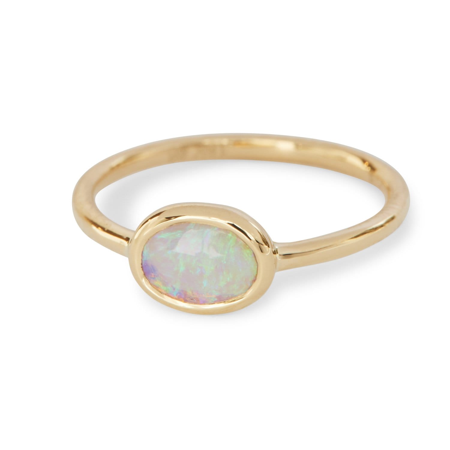 Fade to Black RINGS Oval Bezel Opal Ring