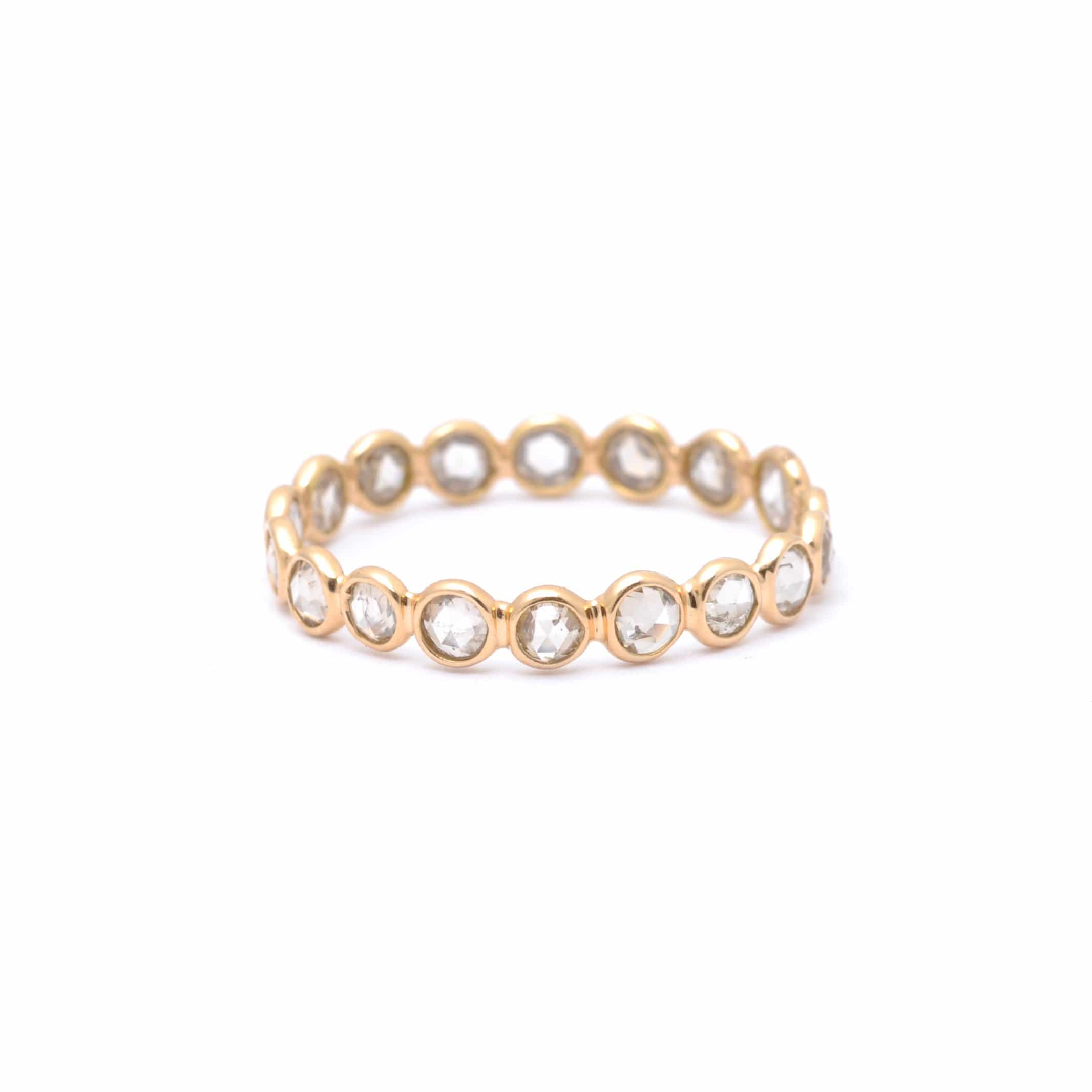 SUNDAR RINGS Round Rose Cut Diamond Eternity Band