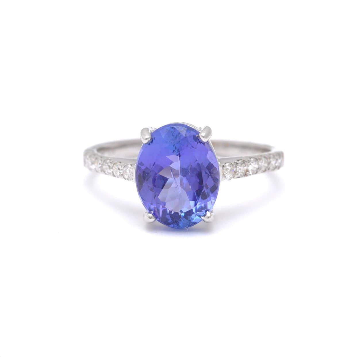 SUNDAR RINGS Tanzanite Diamond Pave Engagement Ring