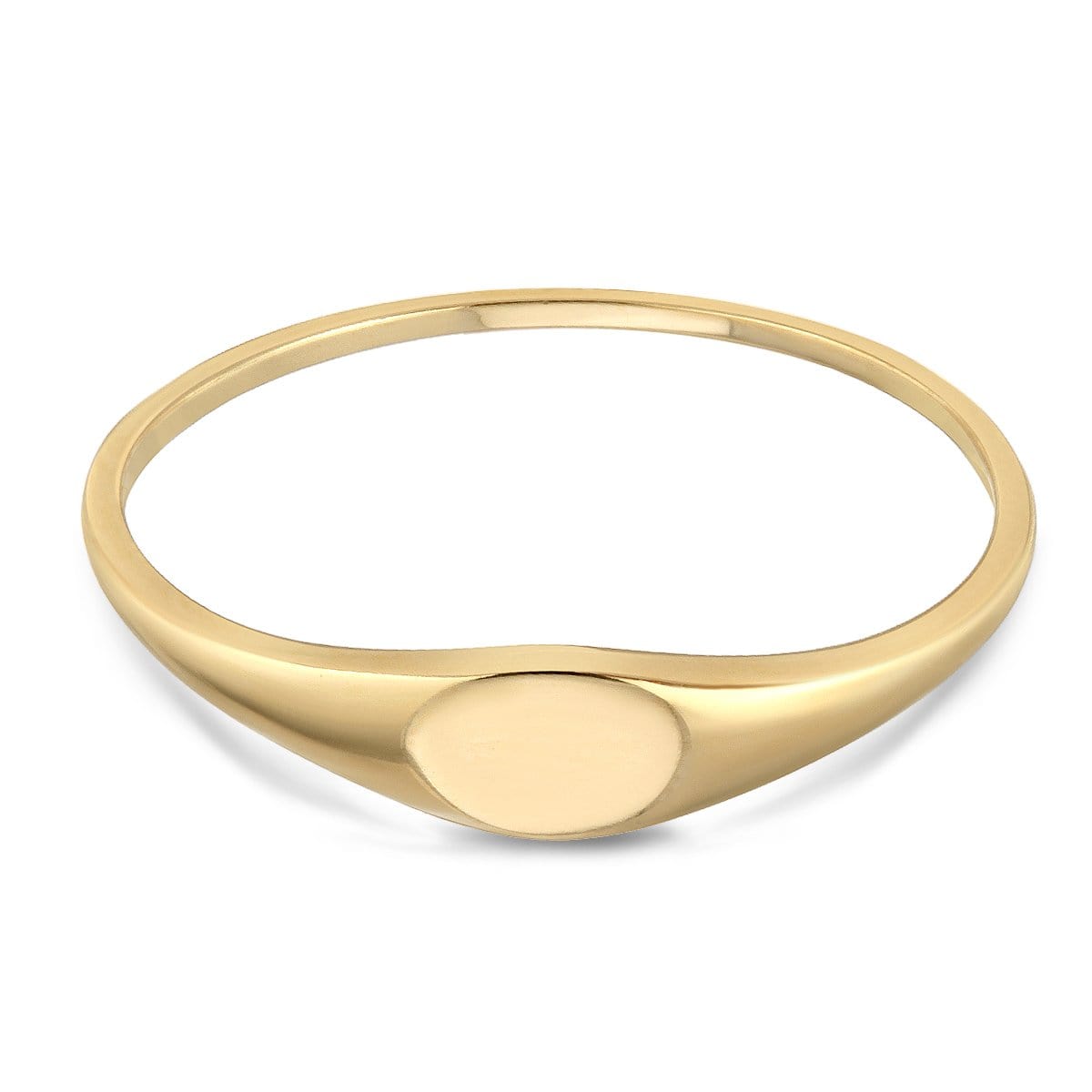 Curated Los Angeles RINGS Yellow Gold Petite Signet Ring