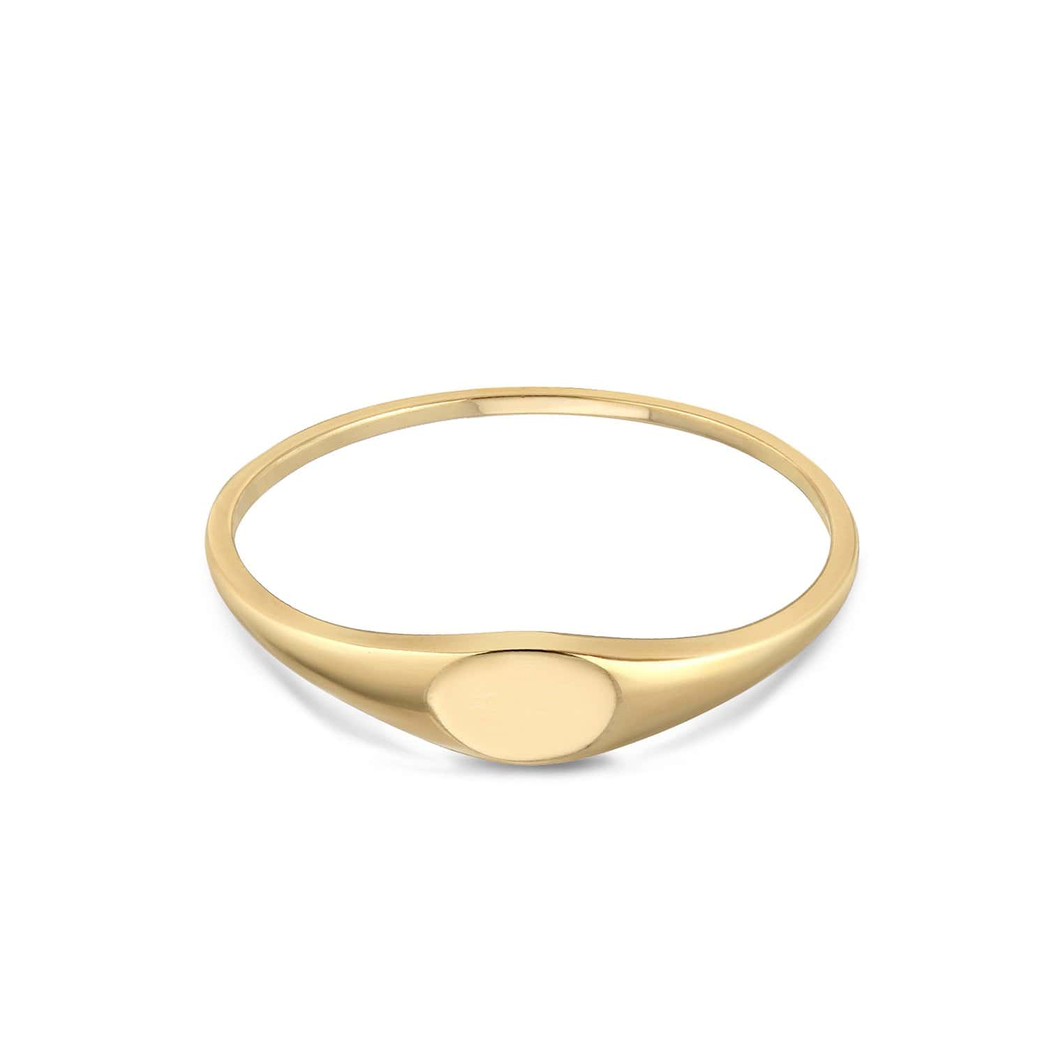 Curated Los Angeles RINGS Yellow Gold Petite Signet Ring